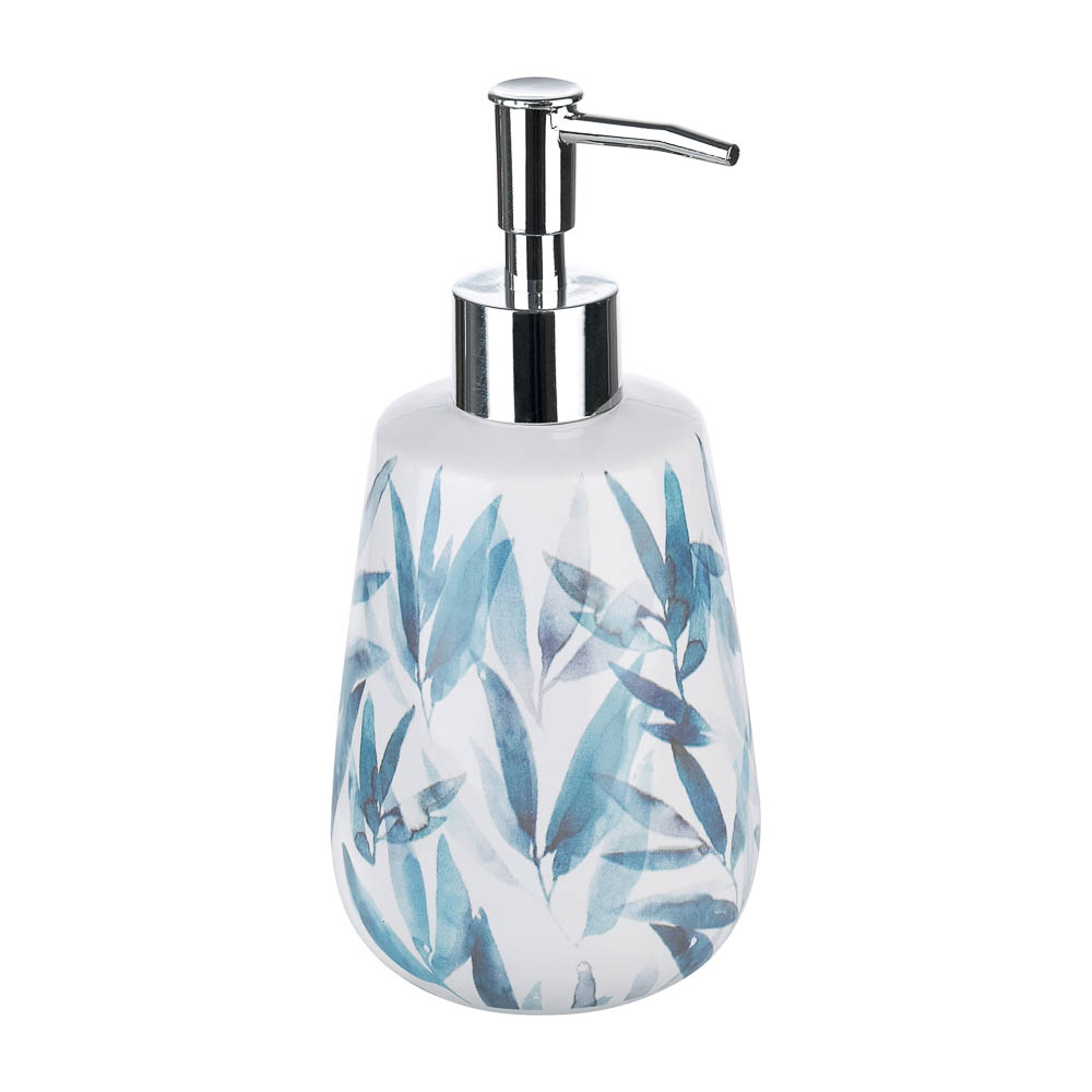 Дозатор для жидкого мыла Akvarel moroshka, керамика, 400 мл, цвет белый голубой, арт.№ 463-700