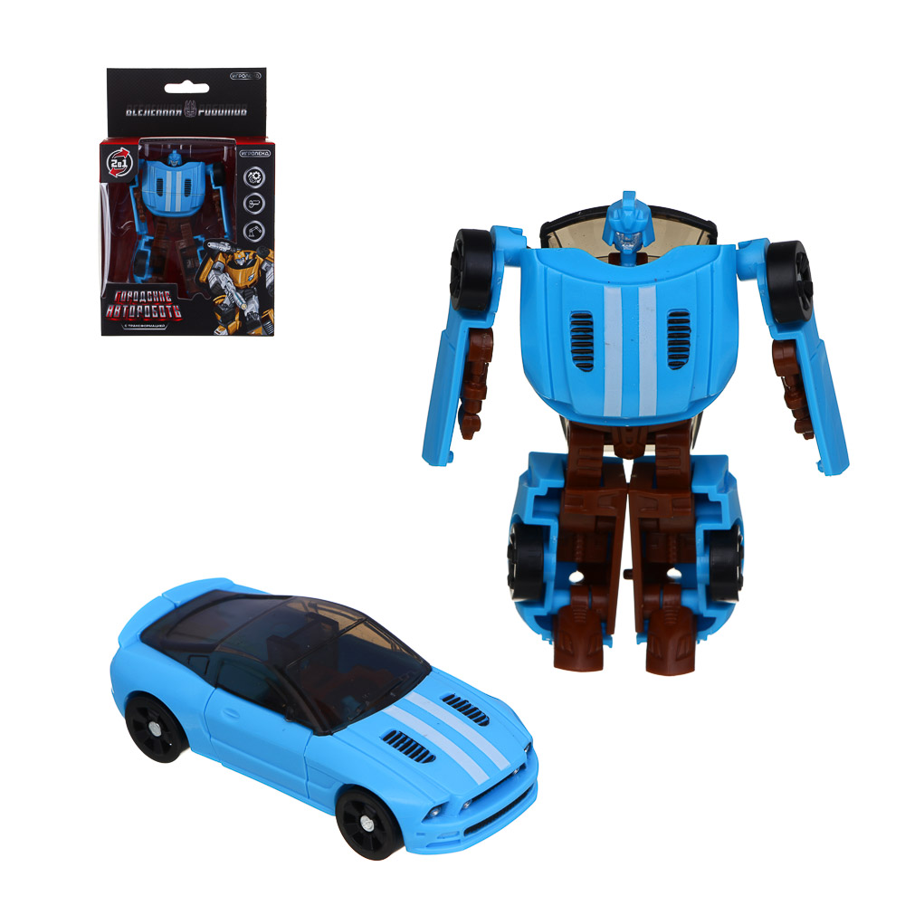 ИГРОЛЕНД Робот "Городские Автороботы", трансформируется в машину, ABS, 9х5х15 см, 6 дизайнов, арт.№ 296-120