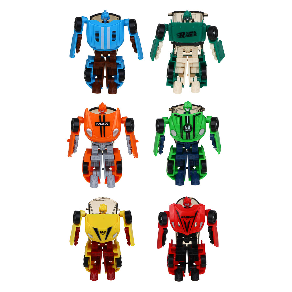 ИГРОЛЕНД Робот "Городские Автороботы", трансформируется в машину, ABS, 9х5х15 см, 6 дизайнов, арт.№ 296-120