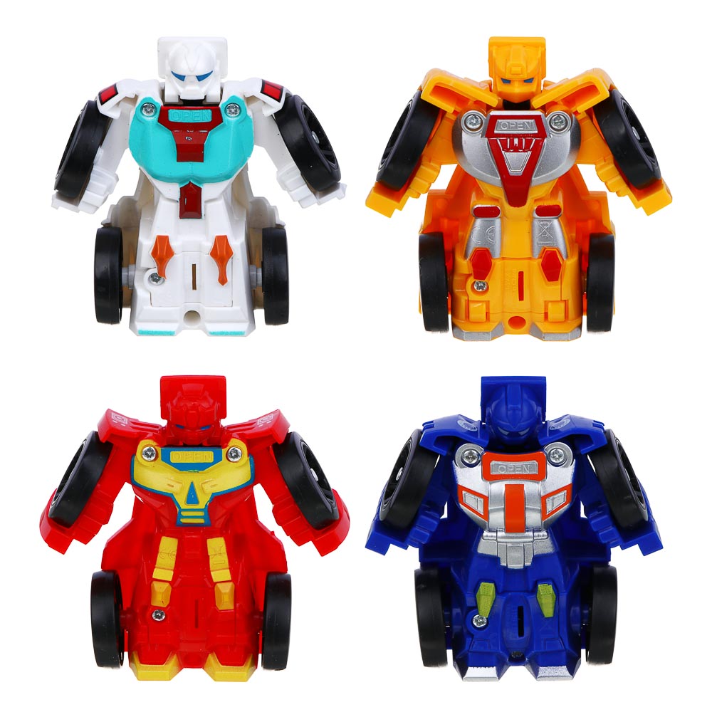 ИГРОЛЕНД Робот маленький, трансформируется в машину, ABS, 20х4,5х13, 4 диз., арт.№ 296-121