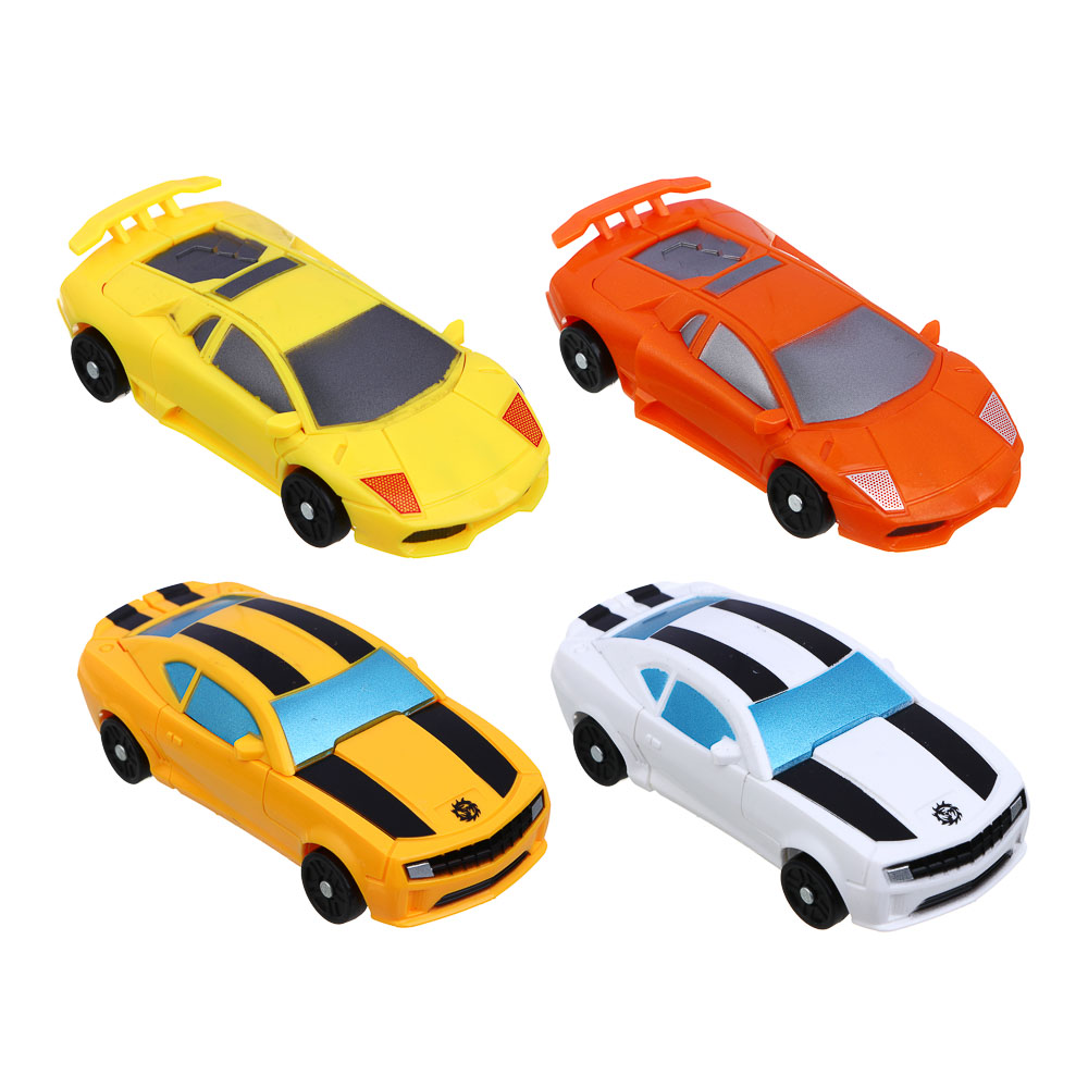 ИГРОЛЕНД Робот трансформирующийся "Герой города", высота 11 см,  ABS, 10,5х3,7х19 см, 4 дизайна, арт.№ 296-122