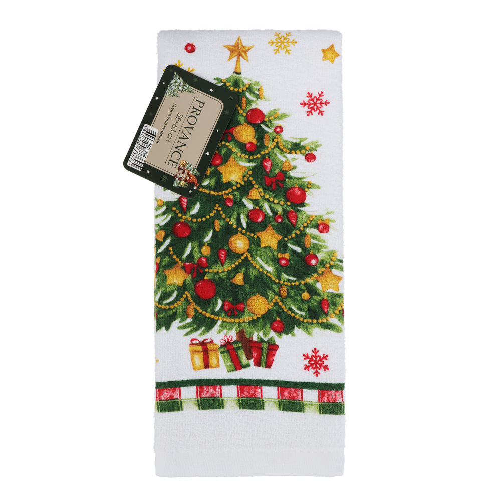 PROVANCE Рождественская ель Полотенце кухонное, 100% хлопок, 38х63см, арт.№ 492-208