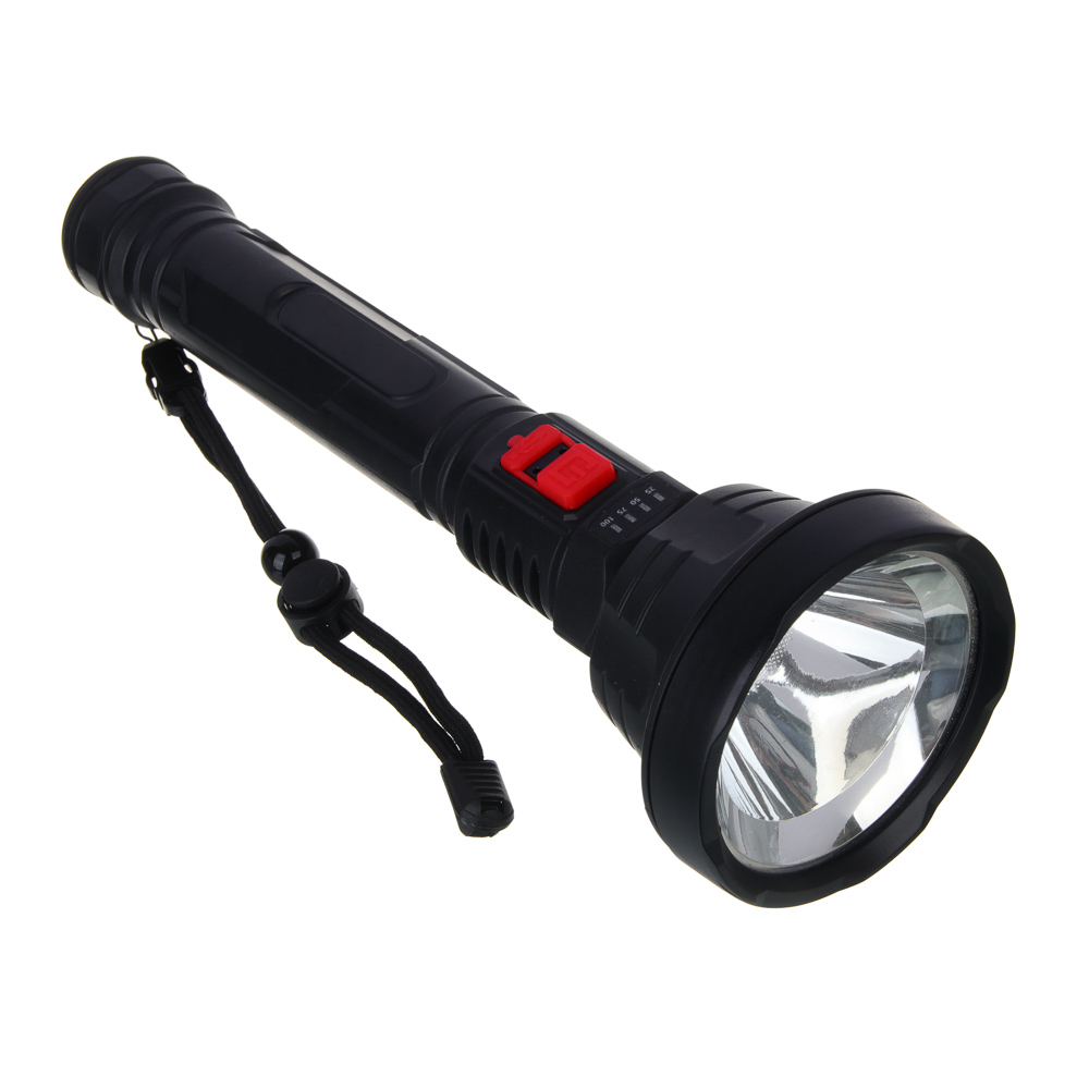 ЕРМАК Фонарь ручной аккумуляторный, 1 LED, 3 режима, 800мАч, 25,5х8см, арт.№ 224-075