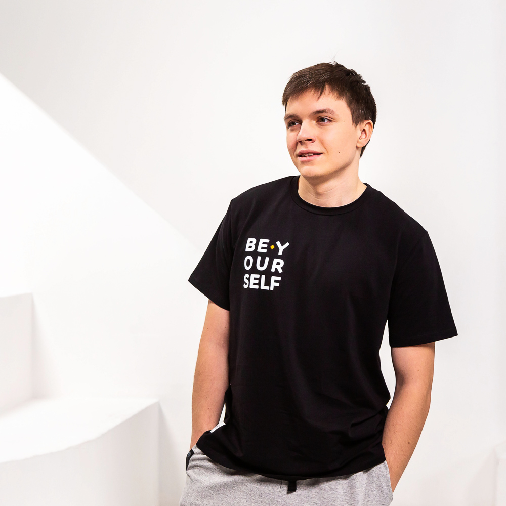 BY Hero Футболка мужская, хлопок, цвет черный с принтом, размер XXL, арт.№ 833-212