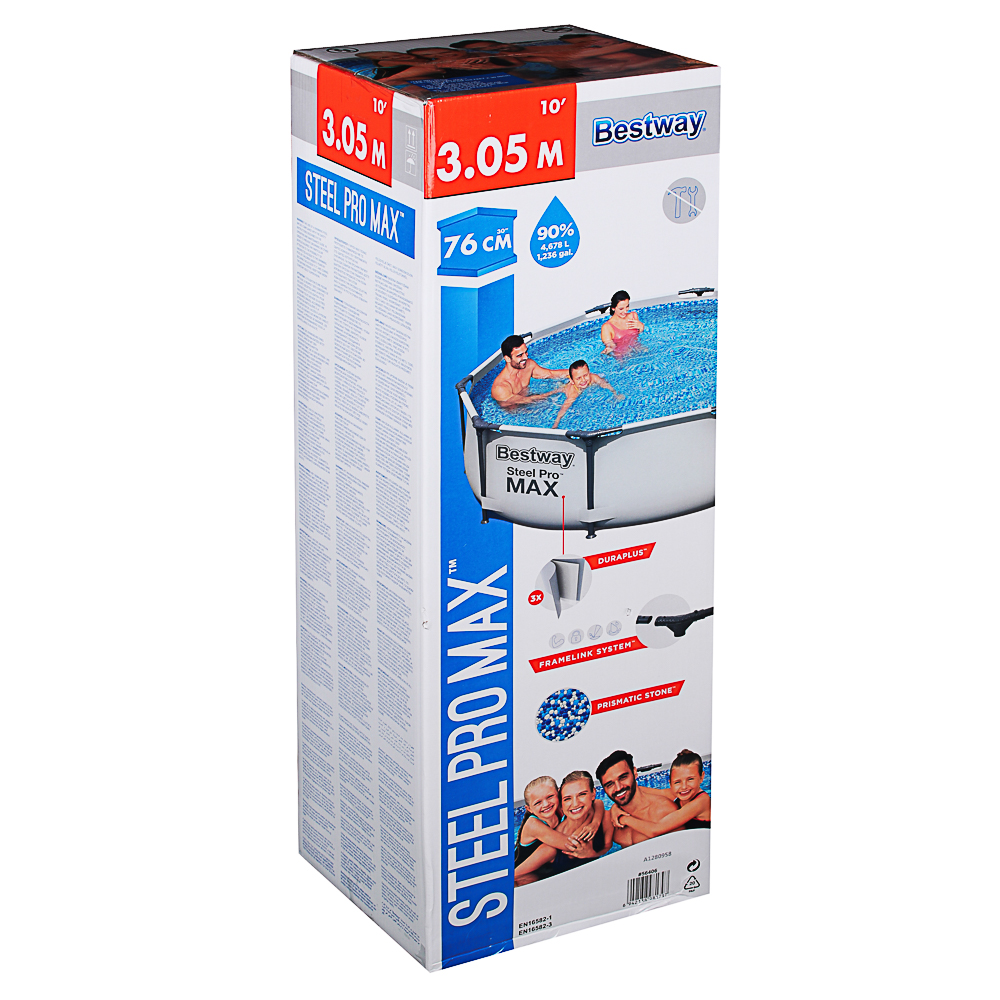 BESTWAY Бассейн каркасный Steel Pro Max, сталь, ПВХ, 305х76см, 4678л, 56406, арт.№ 107-239