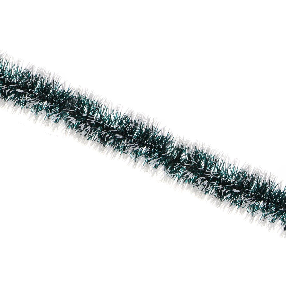 СНОУ БУМ Мишура 5x200см, ПЭТ, зеленая с белыми кончиками, 26-319, арт.№ 377-622