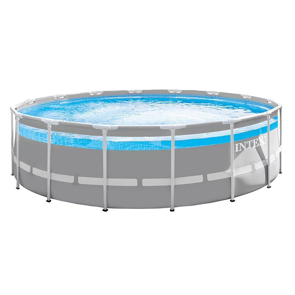 INTEX Бассейн каркасный "PRISM FRAME", фильтр-насос, лестница, подложка, крышка, 427x107 см, 26722NP, арт.№ 049-039