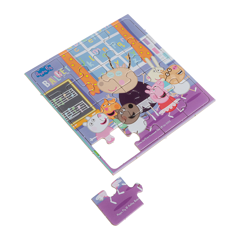 Свинка Пеппа Настольная игра, Карусель-лото+пазл 16 элементов, 21,5x6x21,5 см, арт.№ 285-256
