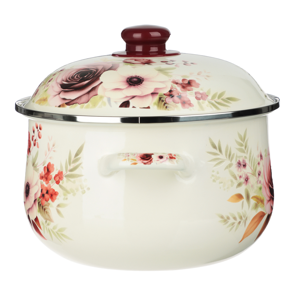 Кастрюля эмалированная VETTA Лаура, 22см, 3,6л, индукция, арт.№ 894-558