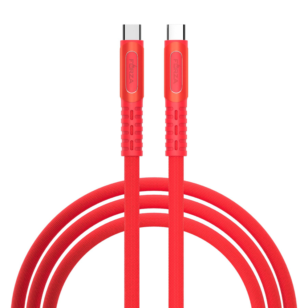 Кабель для зарядки FORZA Экстрим, микс Type-C - Type-C / iP, быстрая зарядка QC3.0, 4 цвета, арт.№ 931-066