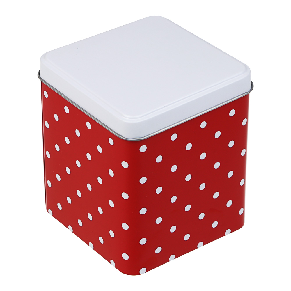 Банка для сыпучих продуктов тм VETTA, Горошек, 10x10x12см, жесть, арт.№ 828-360