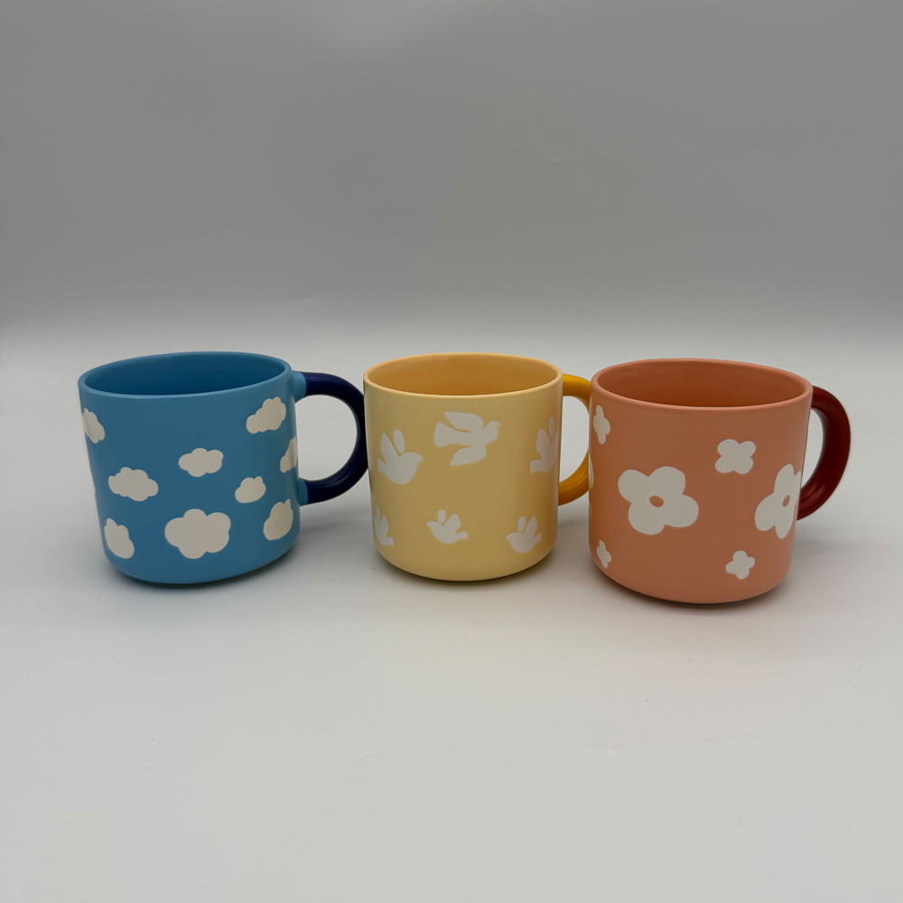 Кружка Софт тм MILLIMI, 440мл, 3 дизайна, фарфор, арт.№ 806-503