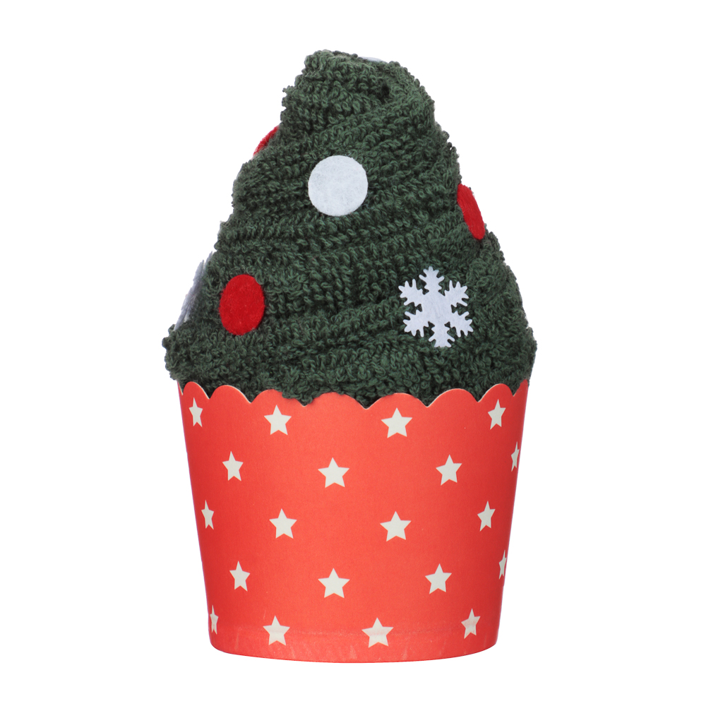 PROVANCE Щелкунчик Салфетка махровая ёлка-пирожное, 30х30см, 100% хлопок, арт.№ 492-298