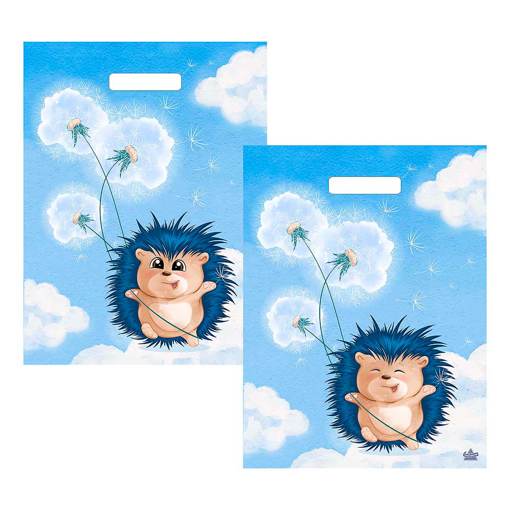 Пакет Летний Зайка/Ёжик-пакет вырубной, 40х31см, 60 мкм, ламинат, арт.№ 568-238