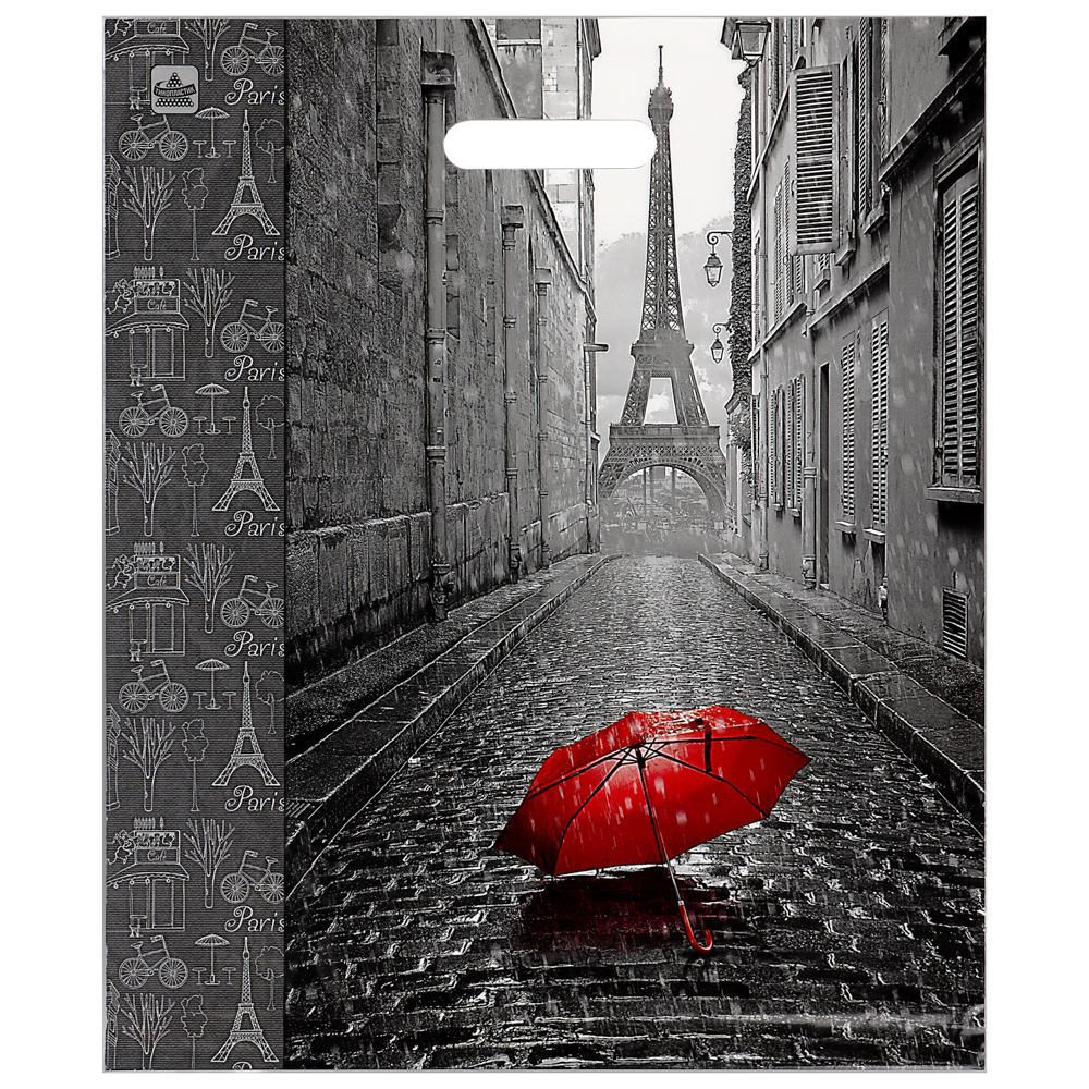 Пакет Мой Париж-пакет вырубной, XL 45х38см, 60 мкм, ламинат, арт.№ 568-241
