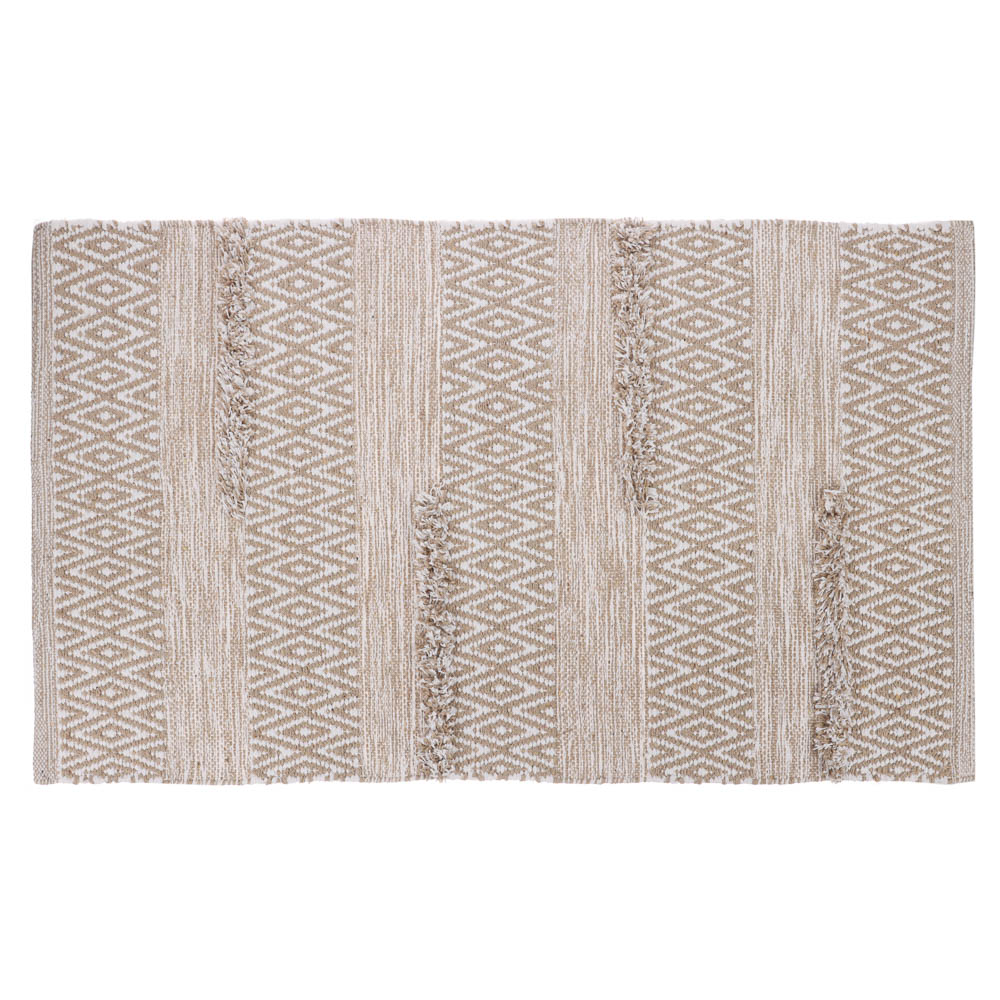 Коврик хлопковый ручного плетения SINDBAD KH 58-8 50х80см х 7мм, бежевый, арт.№ 462-863