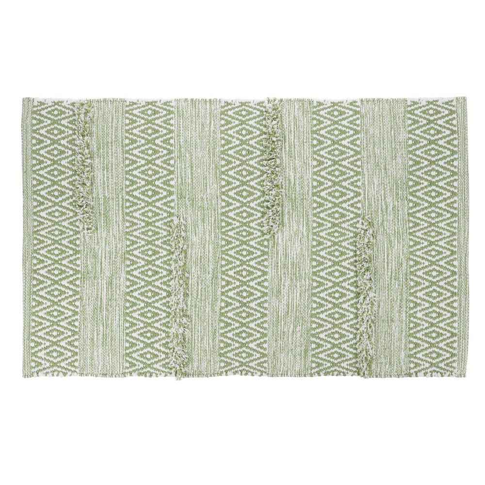 Коврик хлопковый ручного плетения SINDBAD KH 58-9 50х80см х 7мм, зеленый, арт.№ 462-864