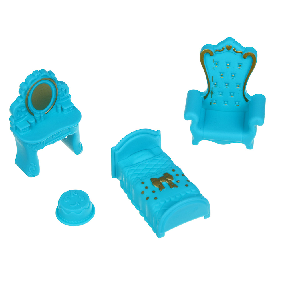 ИГРОЛЕНД Набор мебели с каретой и куклой "МиниМир", ABS, 22х6,8х21 см, 2 вида, арт.№ 278-130