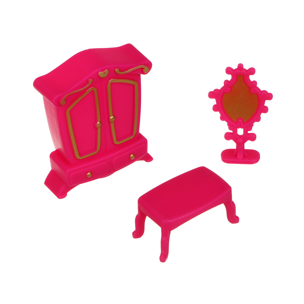 ИГРОЛЕНД Набор мебели с каретой и куклой "МиниМир", ABS, 22х6,8х21 см, 2 вида, арт.№ 278-130