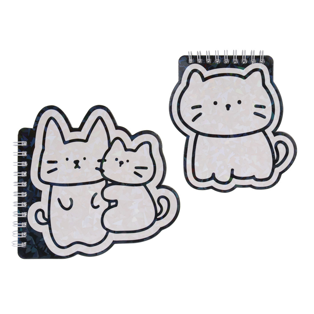 Записная книжка фигурная на спирали "Друзья Товарищи" 14,5х10,5см., обл.350г,60л,тисн.,глит, 2 диз., арт.№ 557-114