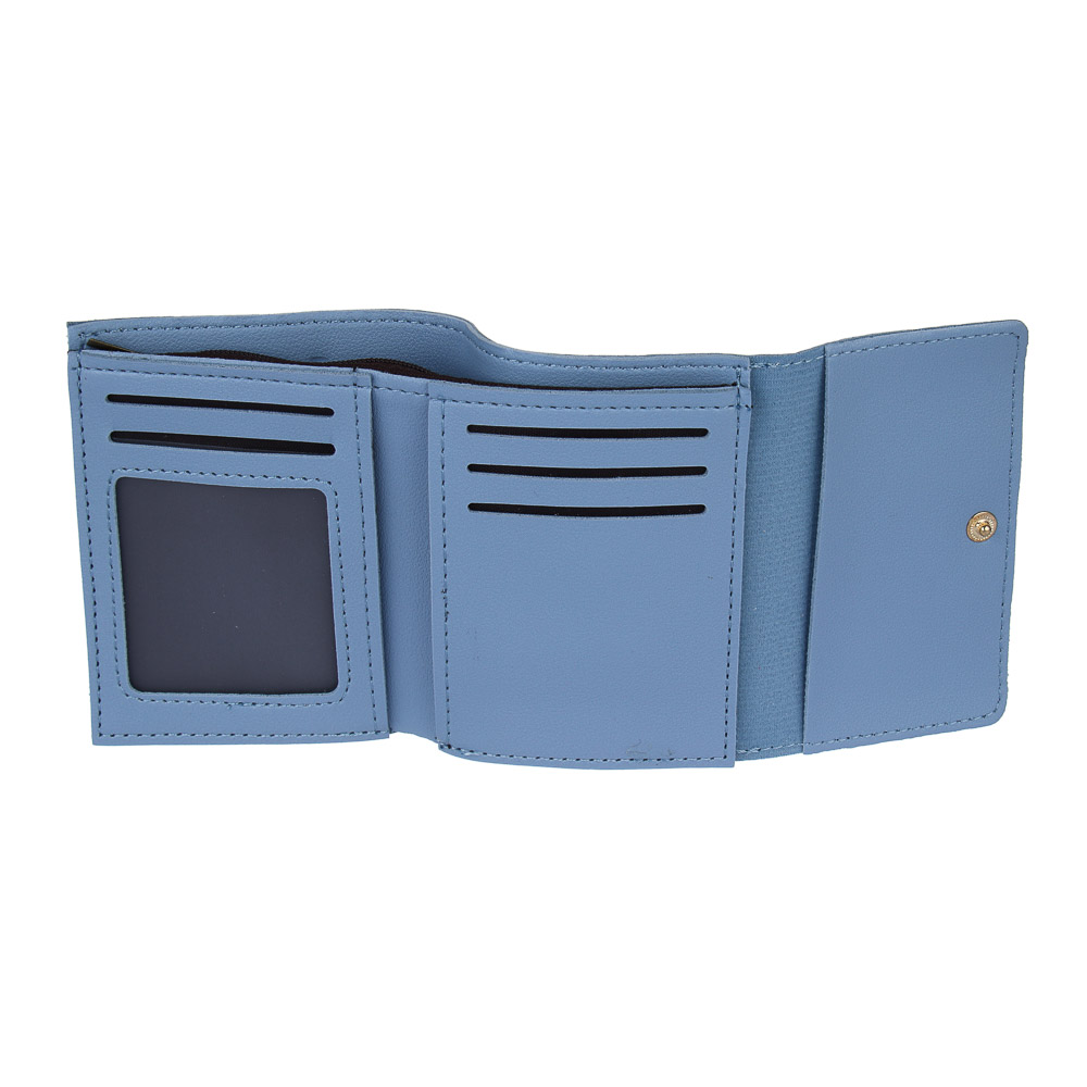 ЮL Симпли Кошелек женский мини для карт и купюр на кнопке, ПУ, 11,5х9х2см, 3 цвета, КЖ24-47, арт.№ 303-054