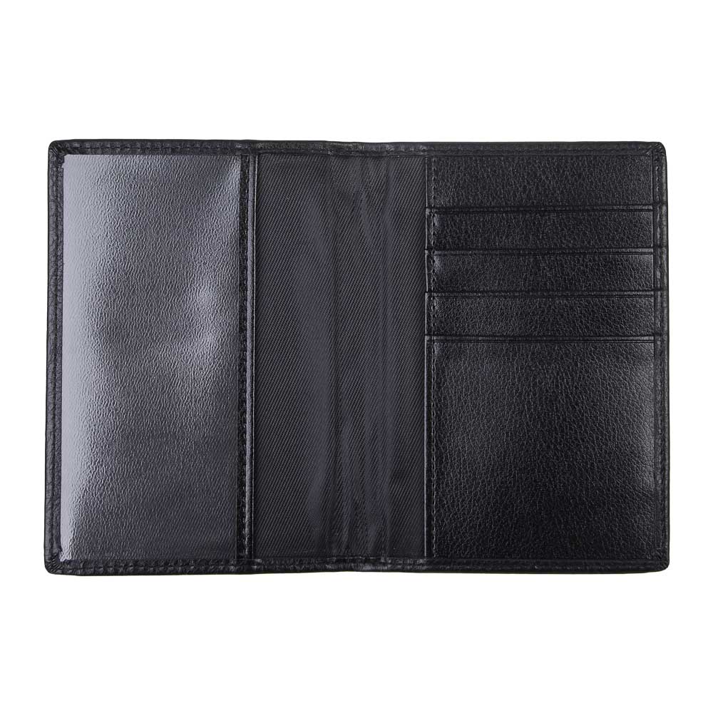 ЮL Даркус Набор портмоне с жестким картхолдером и обложка для паспорта, полиуретан, черный, КЖ24-46, арт.№ 303-056