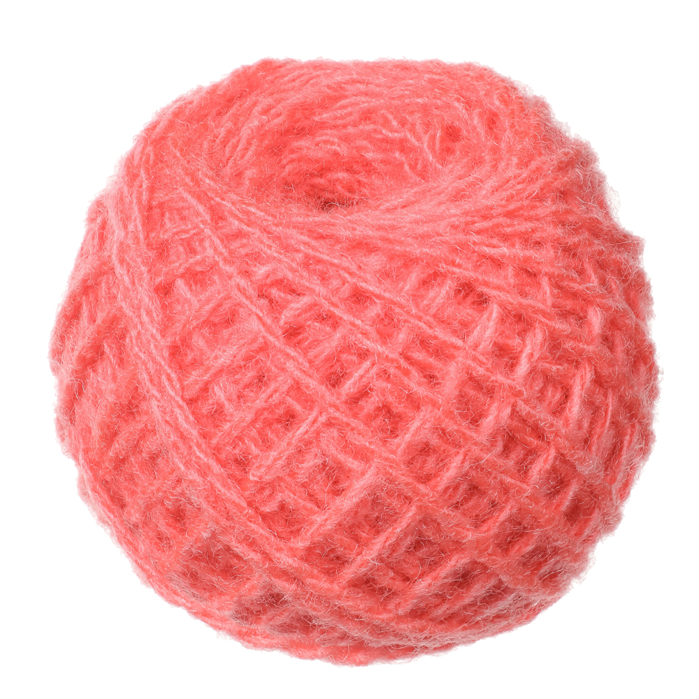 Пряжа в клубках акрил 100м/40-42 гр, цвет коралл, арт.№ 308-382