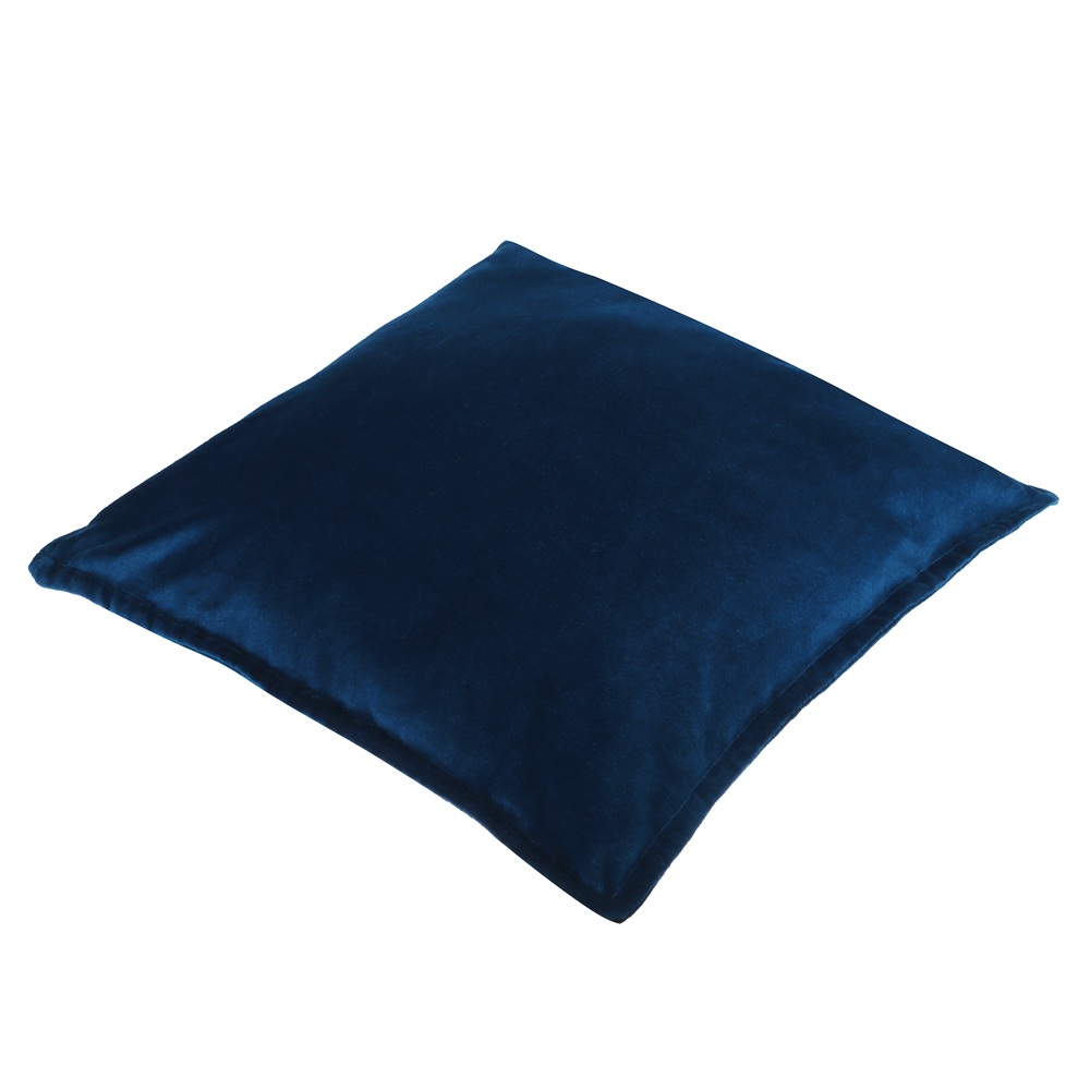 BY COLLECTION Чехол для подушки велюр 50х50см, 100% хлопок, синий, арт.№ 497-059