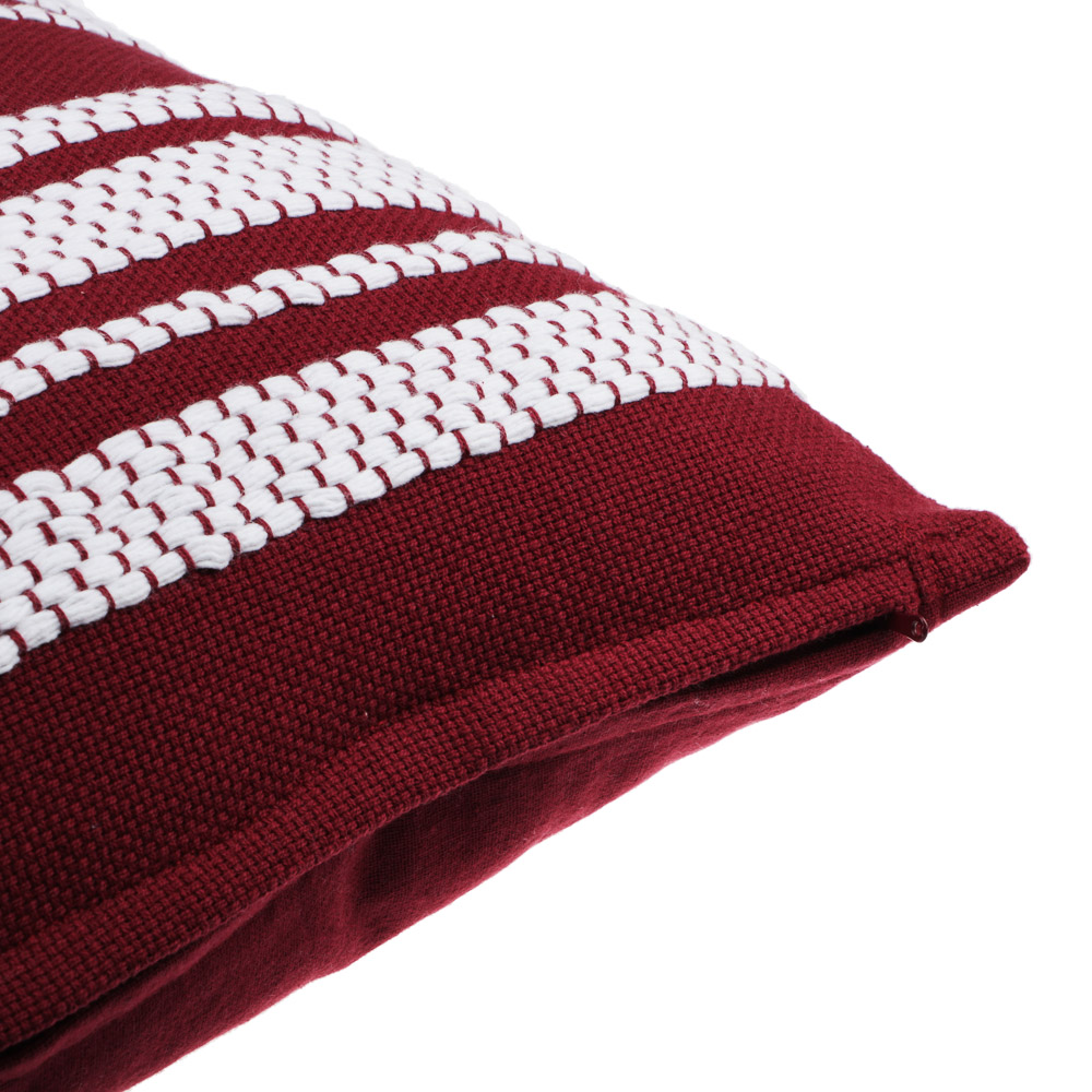 BY COLLECTION Чехол для подушки 50х50см, 100% хлопок, бордовый, арт.№ 497-065