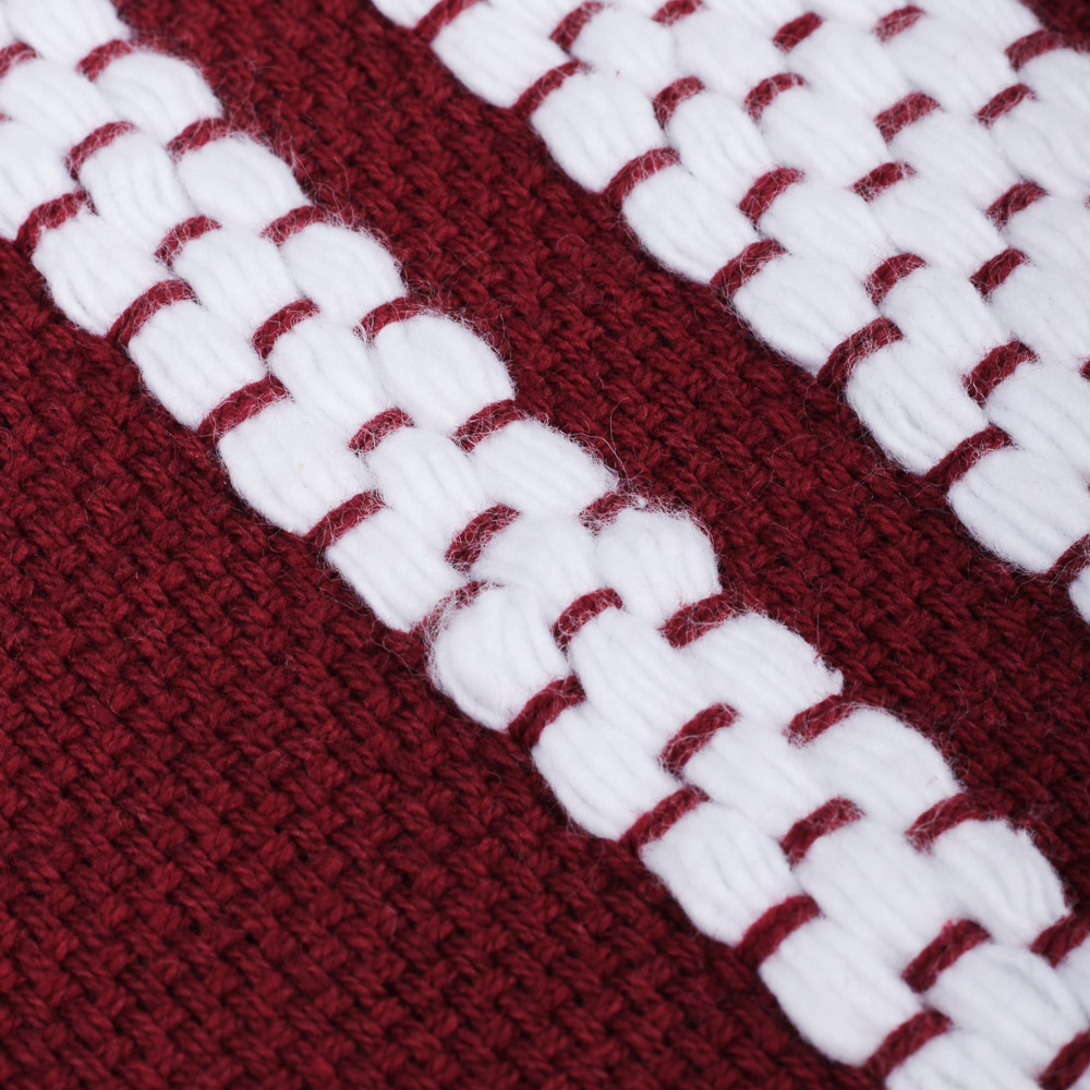 BY COLLECTION Чехол для подушки 50х50см, 100% хлопок, бордовый, арт.№ 497-065