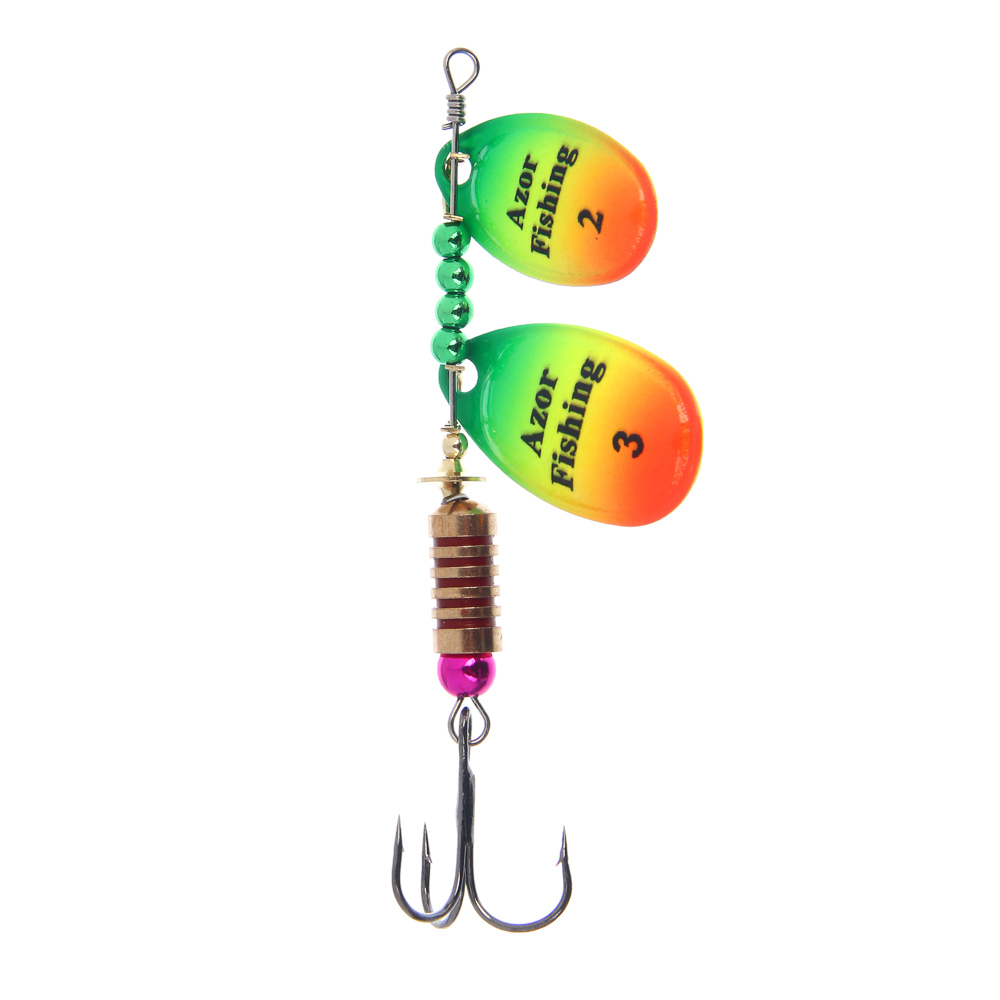 Блесна вращающаяся "Тандем" тм AZOR FISHING, 2 лепестка, 12гр., 5 цветов, арт.№ 145-132