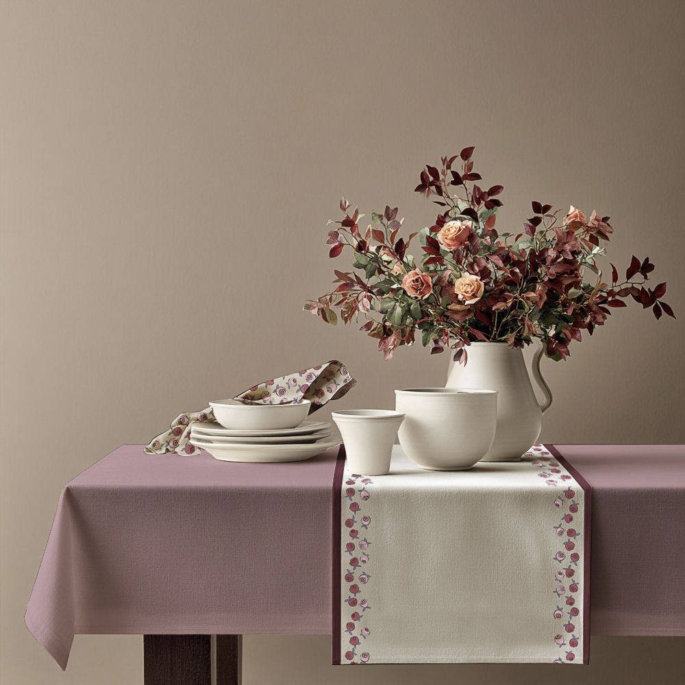 Дорожка текстильная тм PROVANCE Бургунди 40х180см, 140г/м2, 100% полиэстер, 2 дизайна, арт.№ 435-204