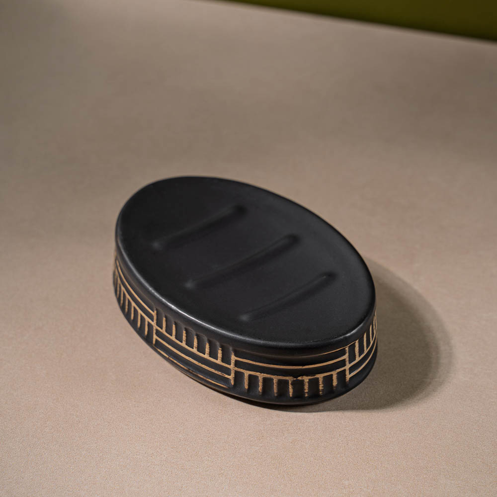 Мыльница Jamaa verran, керамика, цвет черный, арт.№ 408-025