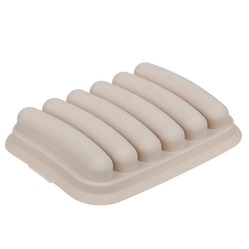 VETTA Форма для выпечки с крышкой 17х13см для сосисок, колбасок, кебабов, силикон, арт.№ 856-191