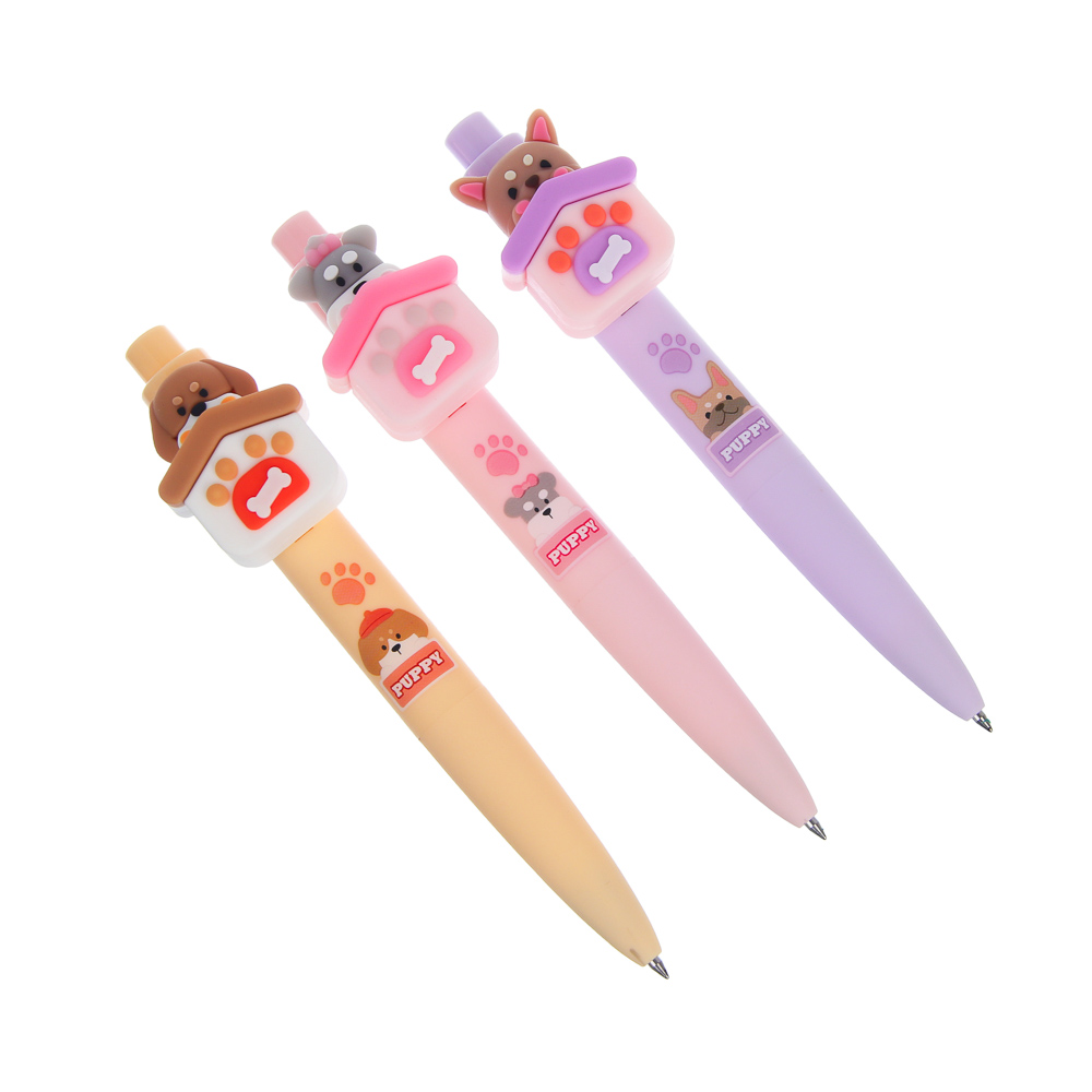 Авторучка гелевая черная 0,5мм, "Собачья конура" интерактивная, 3 дизайна, шоу-бокс, арт.№ 591-339