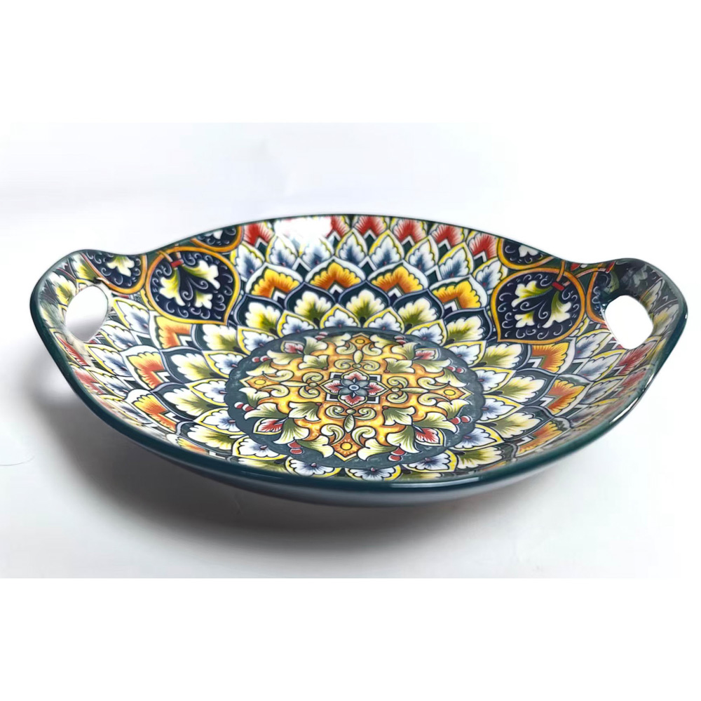 Блюдо с ручками 22х20х5см, тм MILLIMI Ориентал, керамика, арт.№ 824-316