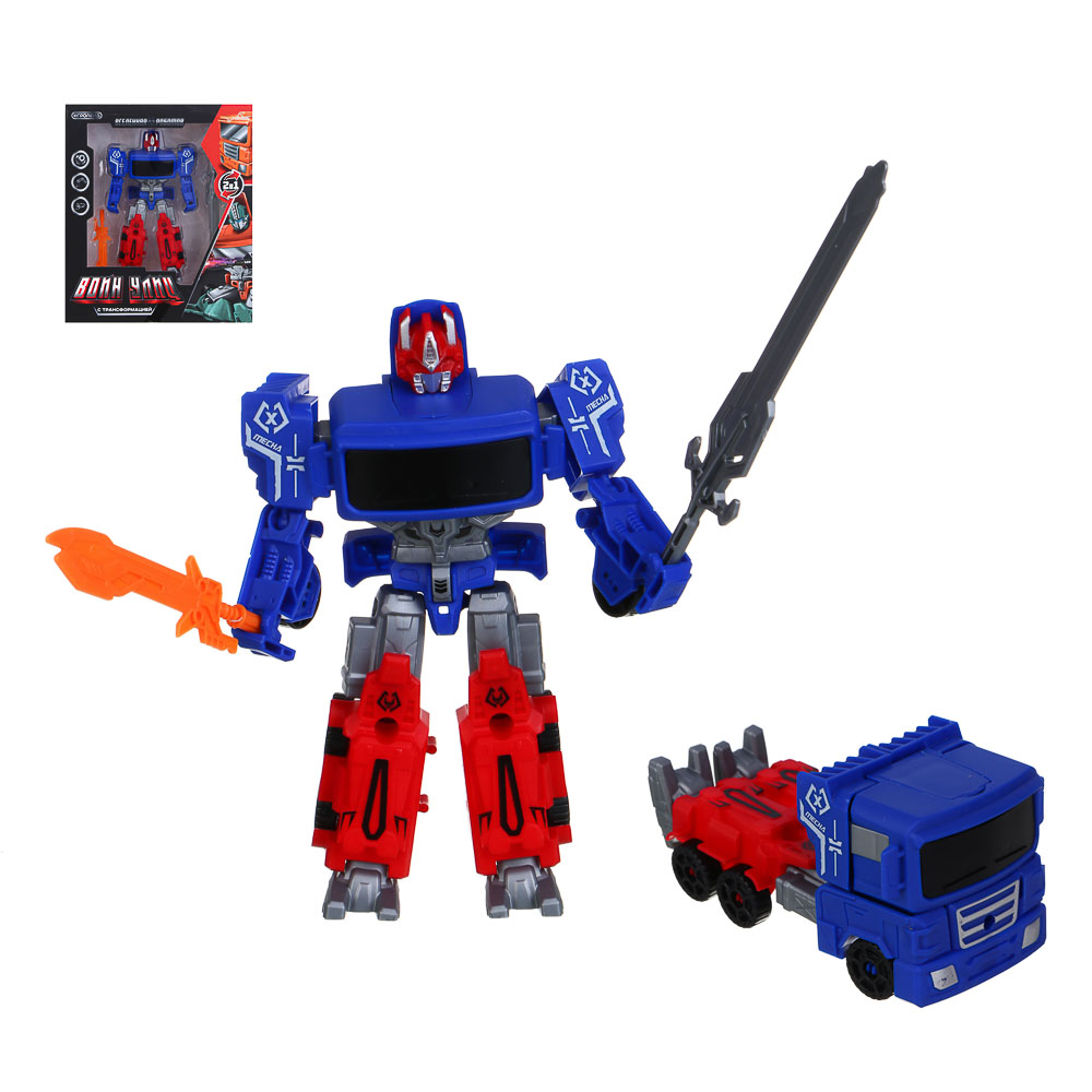 ИГРОЛЕНД Робот "Воин улиц", трансформация, ABS, 20,7х23х6,5 см, 3 дизайна, арт.№ 296-124