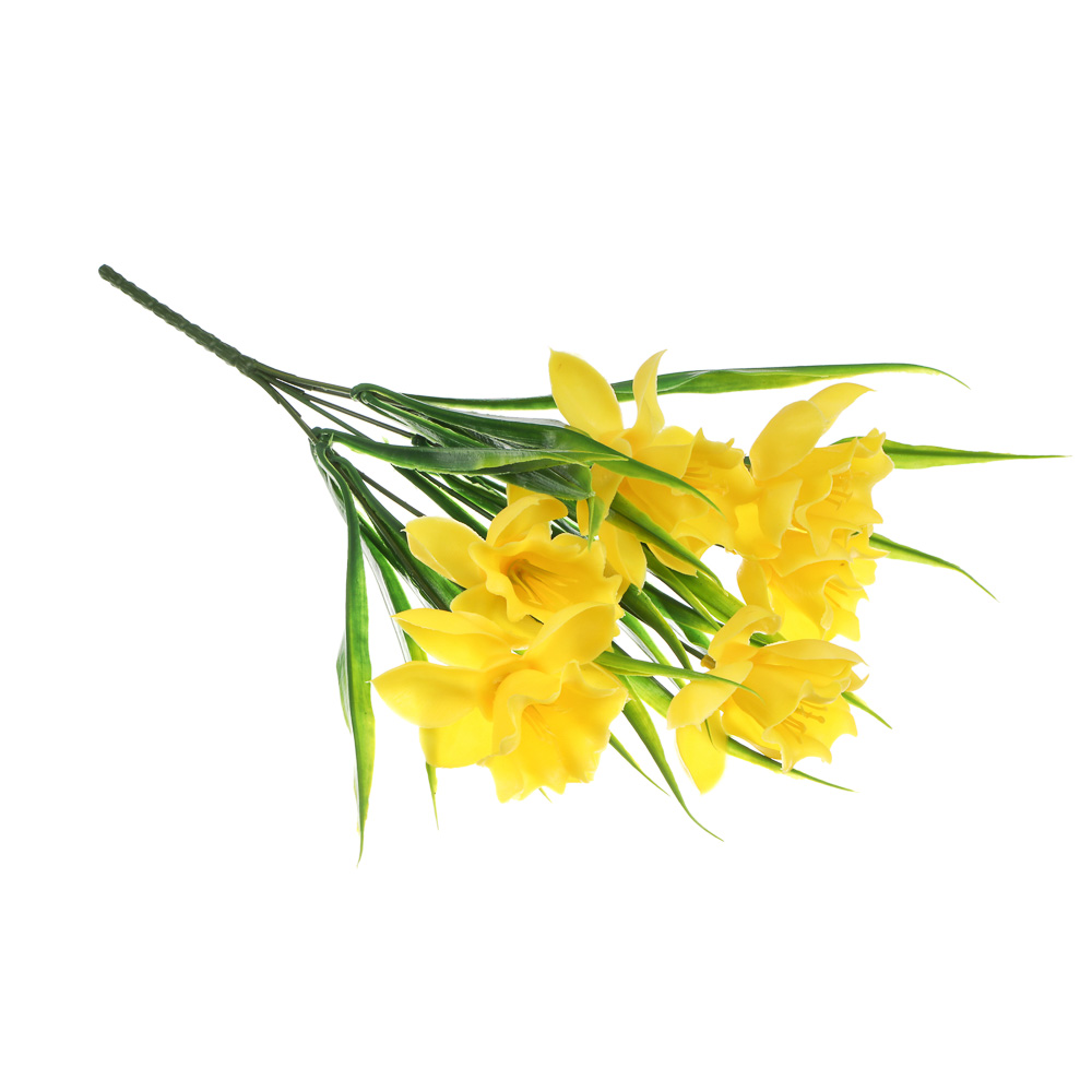 Букет искусственных цветов тм LADECOR нарциссы 32 см, арт.№ 001-004