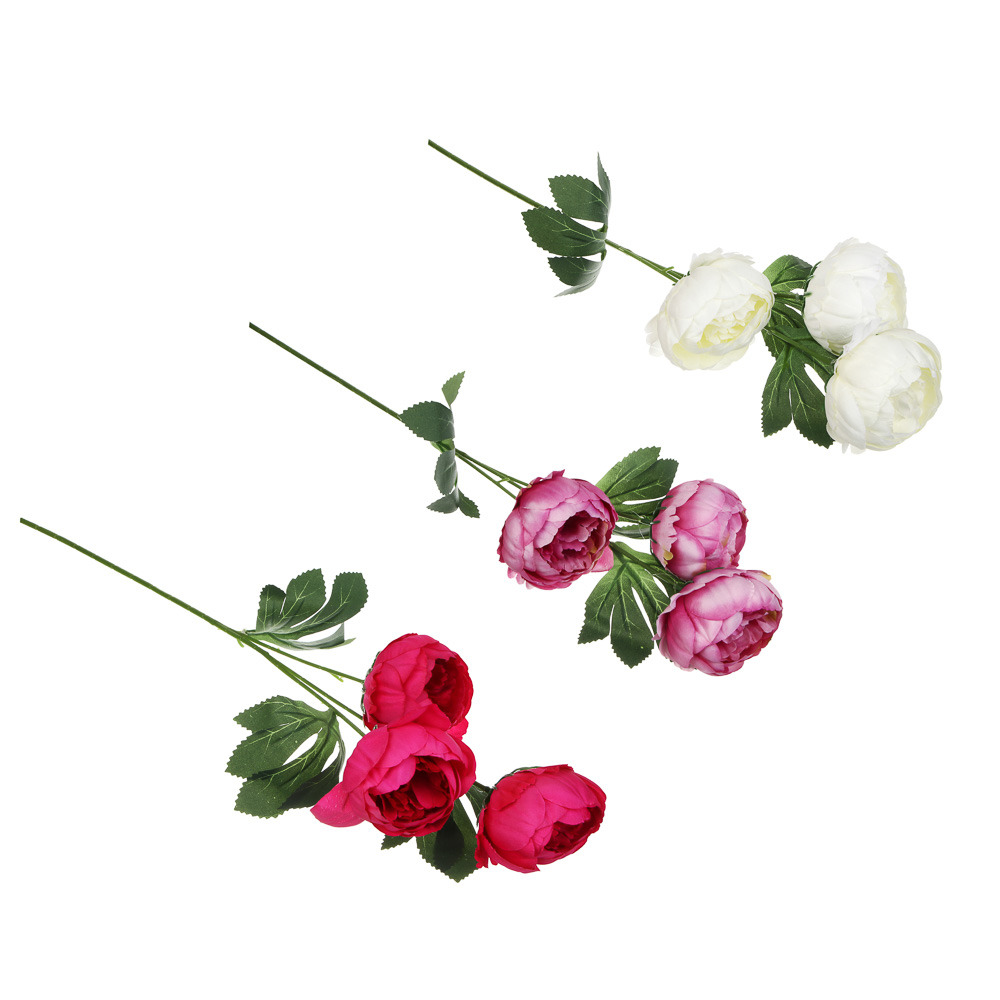 Букет искусственных цветов тм LADECOR пионовидные розы 65 см, арт.№ 001-005
