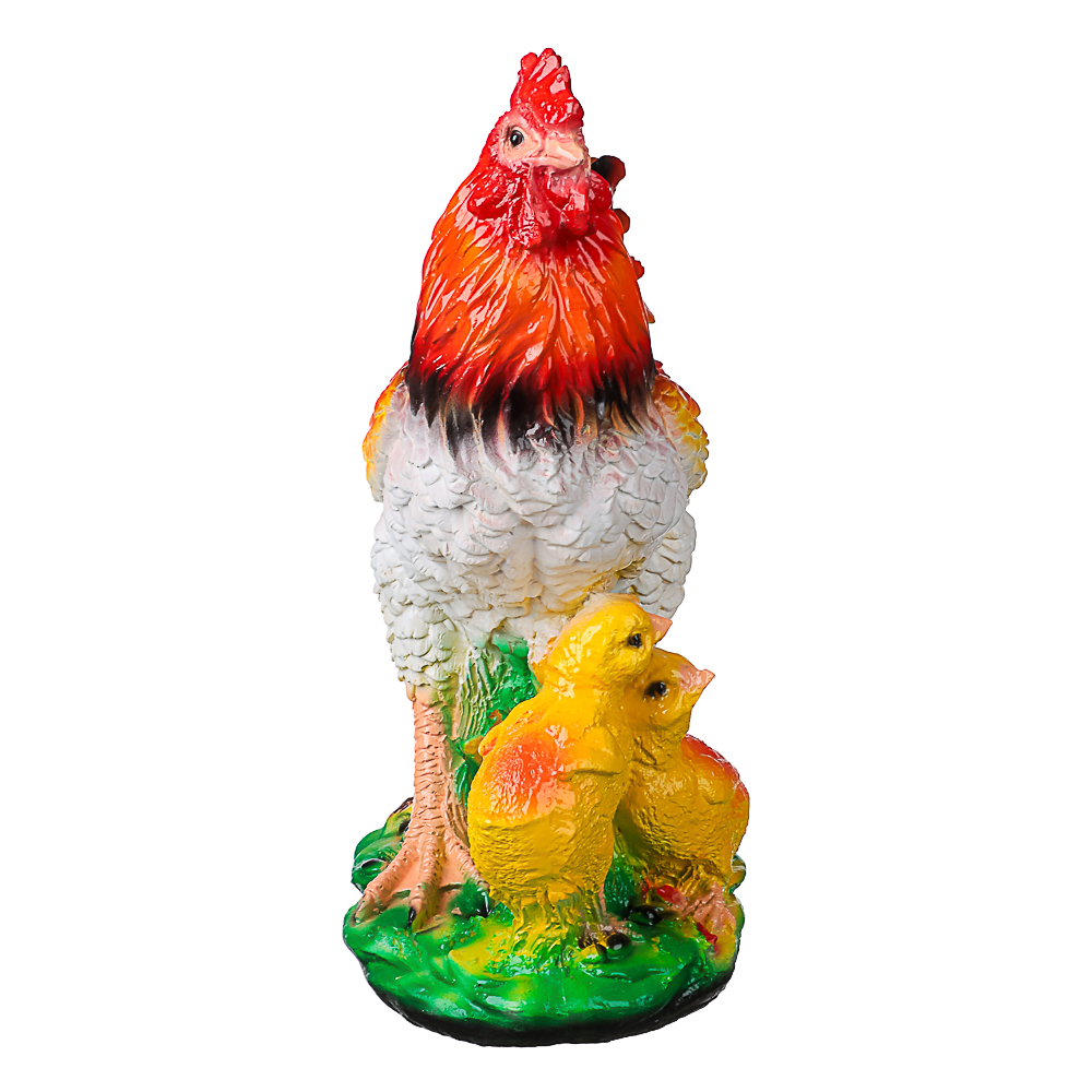 Фигура садовая Курица с цыплятами 33х30см гипс, арт.№ 162-269
