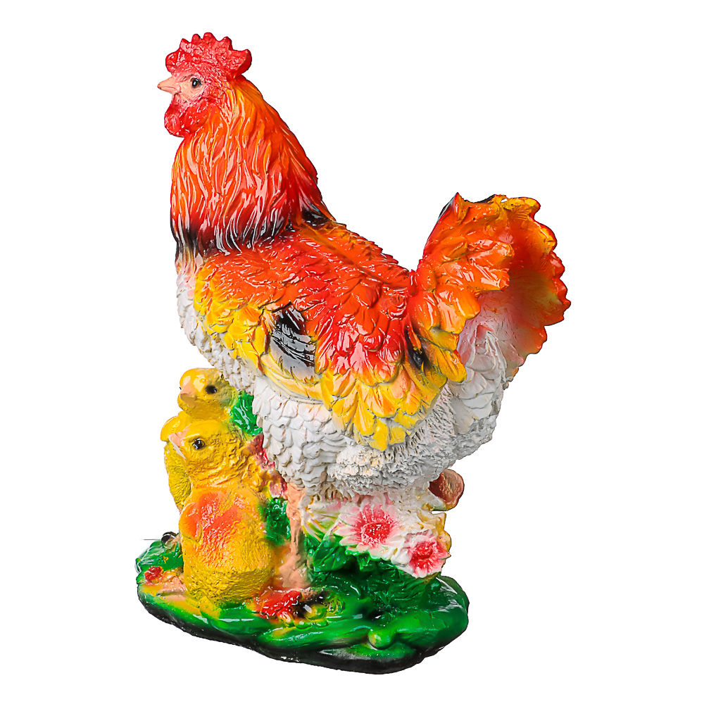 Фигура садовая Курица с цыплятами 33х30см гипс, арт.№ 162-269