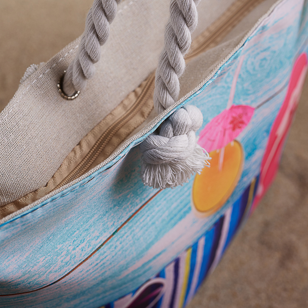 ЮL Сумка пляжная 50x35x15 см, 100% полиэстер, 3 дизайна, арт.№ 337-050