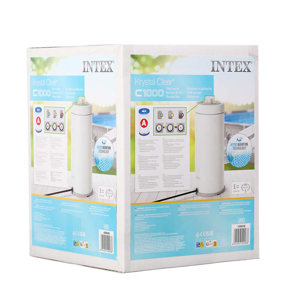 INTEX "Кристальная чистота" фильтрующий насос "C1000", 220V, 3785 л/час, картридж тип А, 26638, арт.№ 047-069