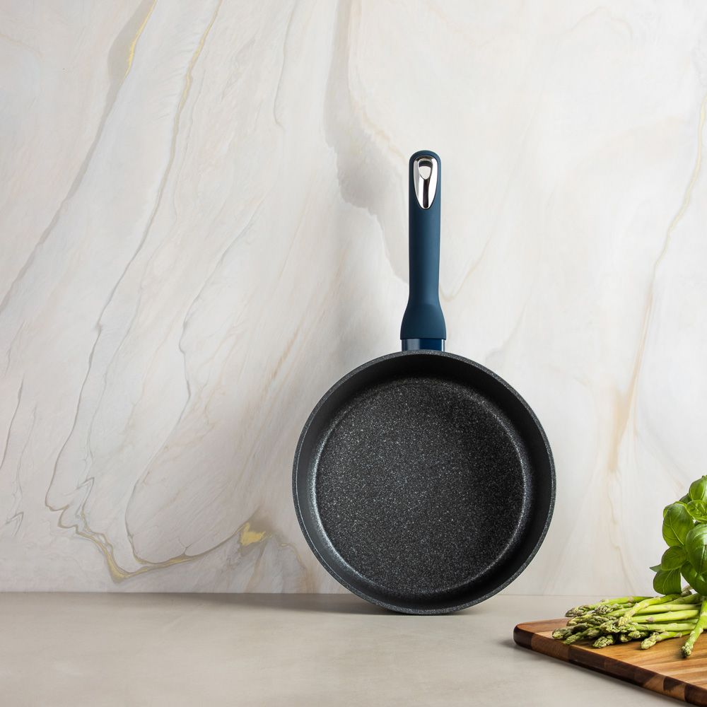 SATOSHI Ривьера Сковорода литая глубокая d24см, антипригарное покрытие мрамор, индукция, арт.№ 846-727