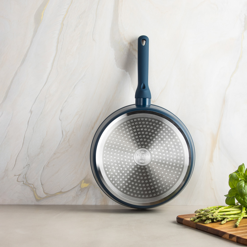 SATOSHI Ривьера Сковорода литая глубокая d28см, антипригарное покрытие мрамор, индукция, арт.№ 846-728