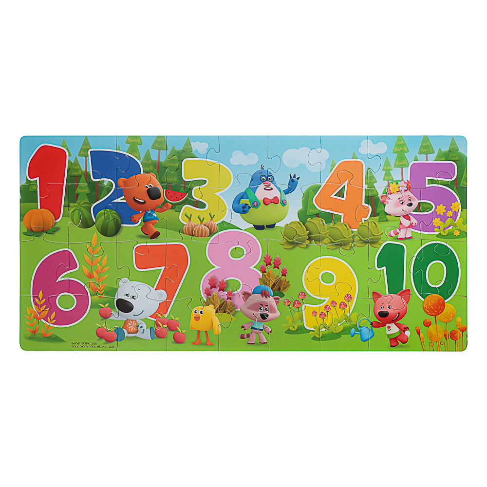 МиМиМишки Пазл 30 элементов, от 1 до 10, 28,5x3,5x18,5 см, арт.№ 285-259