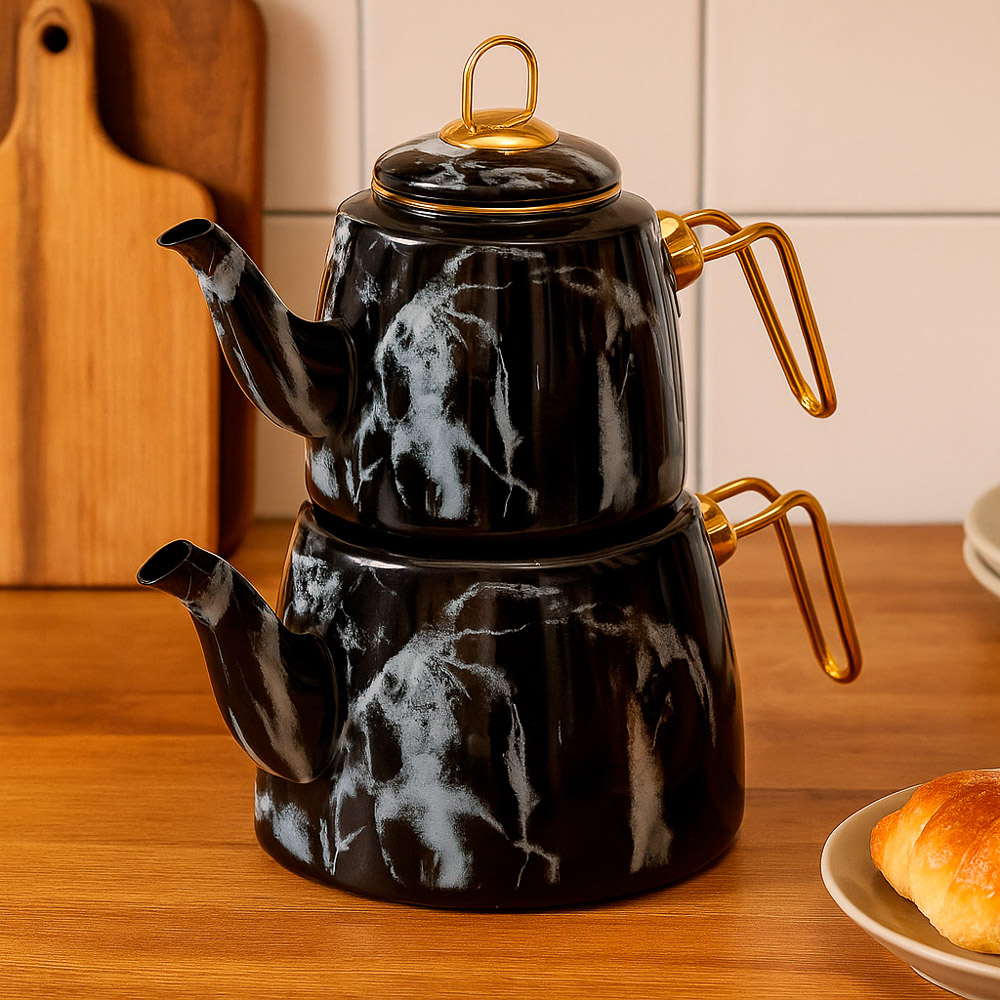 VETTA Чайник двухъярусный эмалированный, 1,5л; 2,1л, арт.№ 894-555