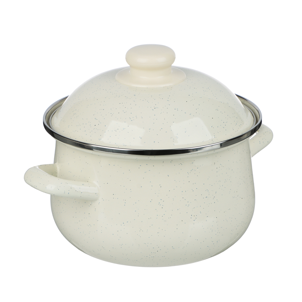 Кастрюля эмалированная VETTA Айвори, 18см, 2л, индукция, арт.№ 894-566