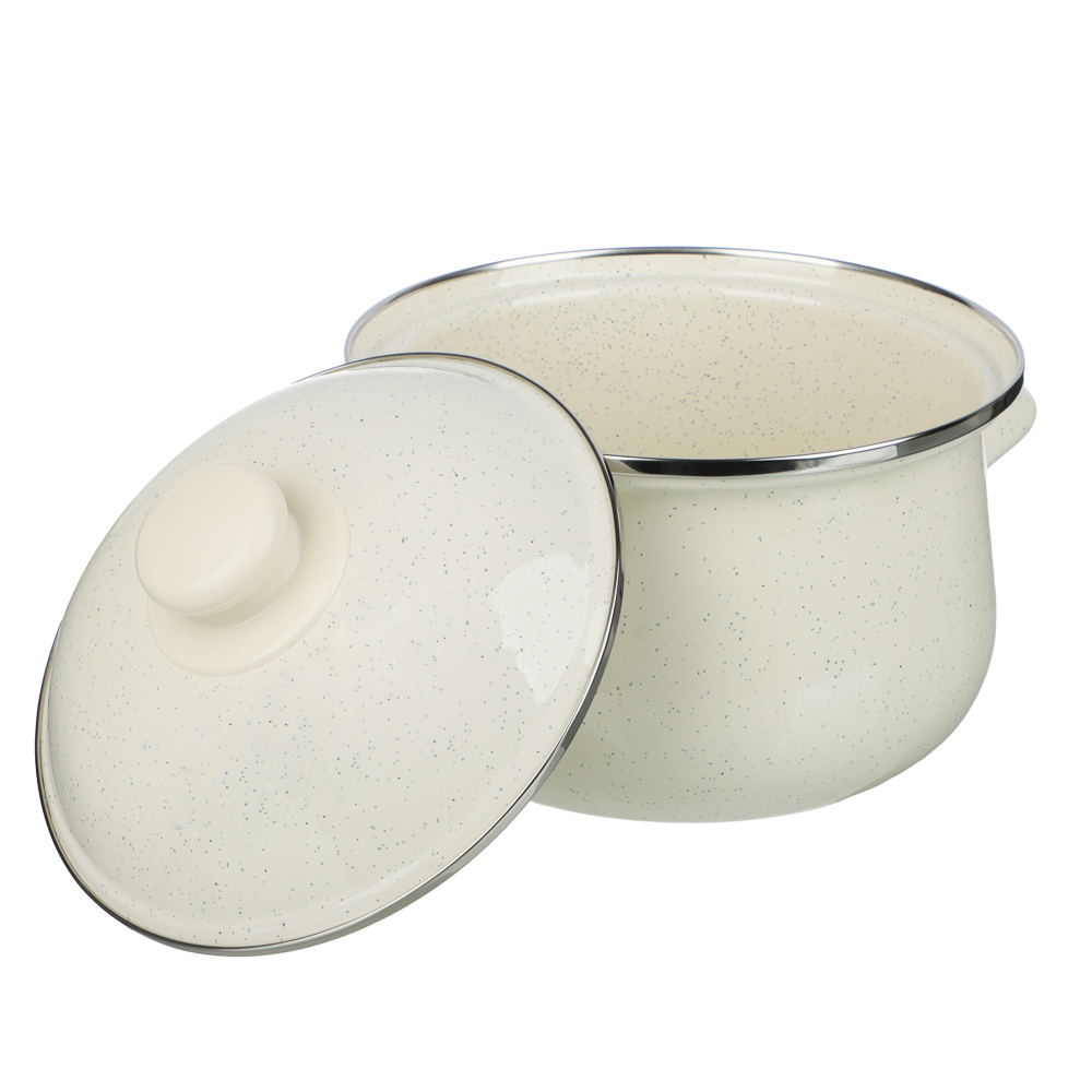 Кастрюля эмалированная VETTA Айвори, 18см, 2л, индукция, арт.№ 894-566