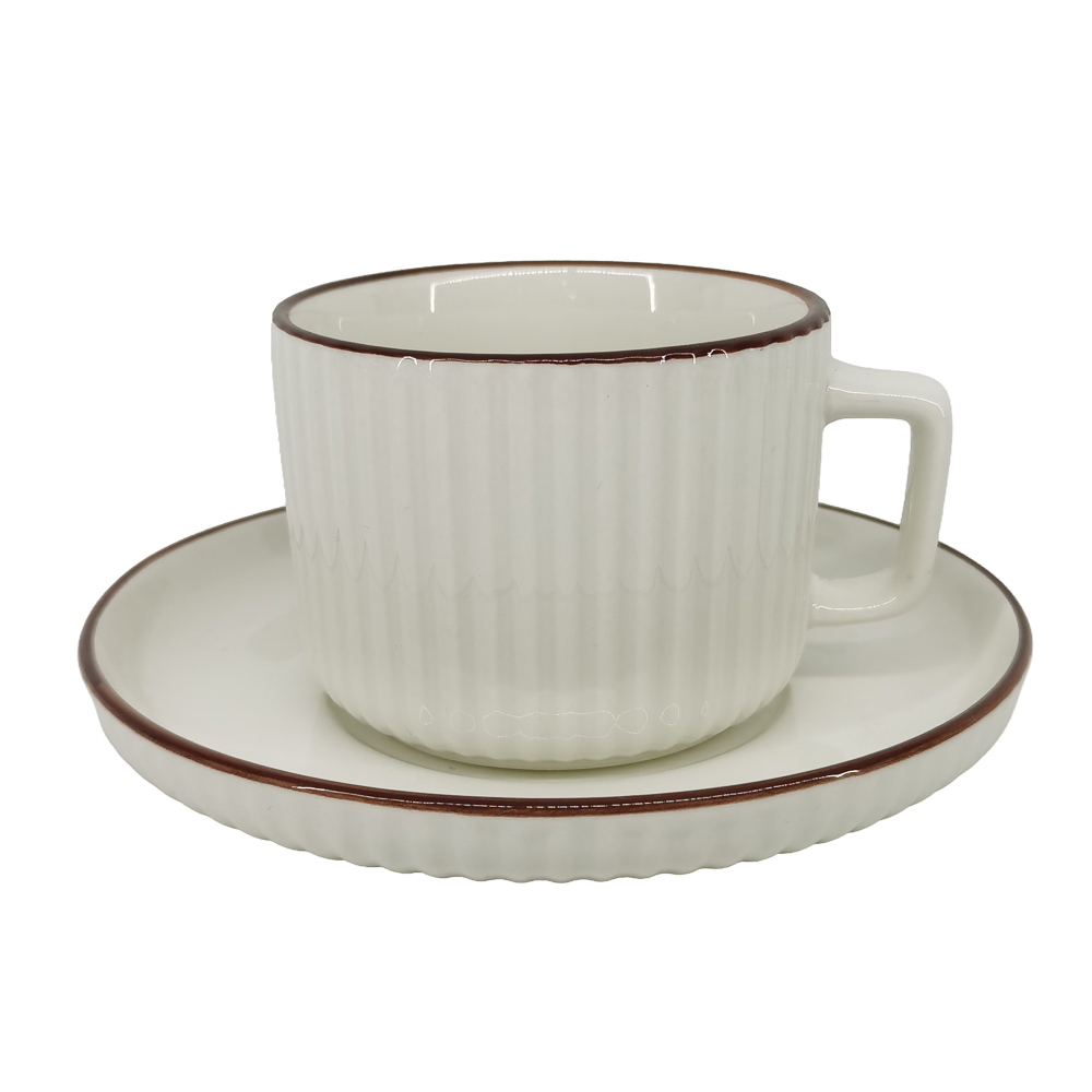 Чайная пара Парадиз тм MILLIMI, 260мл, фарфор, белый, арт.№ 816-243